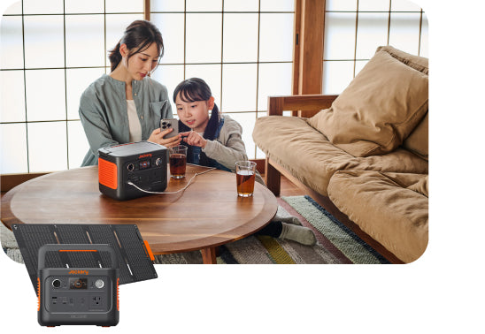 リン酸鉄リチウムイオンポータブル電源:Jackery Solar Generator 240 New 40 Mini ポータブル電源 ソーラーパネル