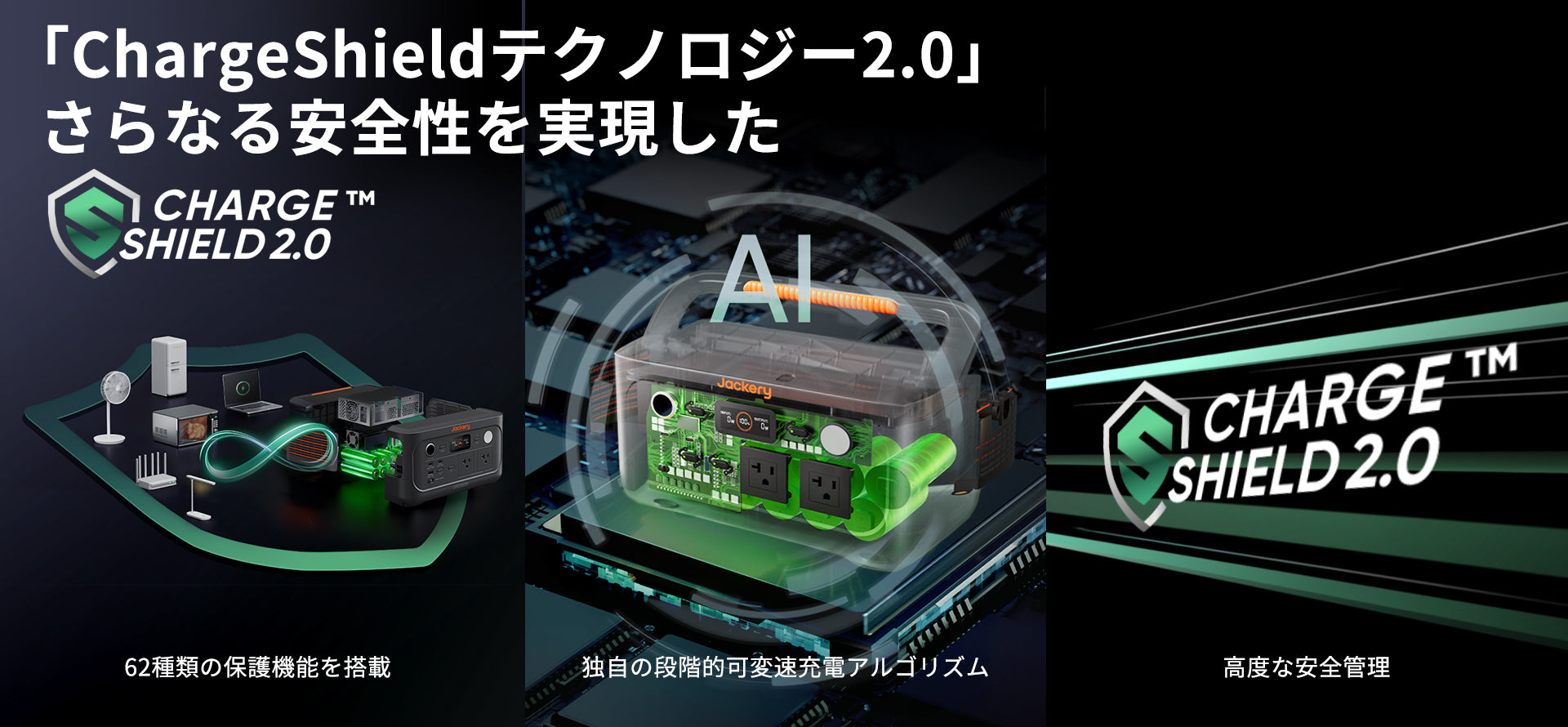 さらなる安全性を実現した「ChargeShieldテクノロジー2.0」