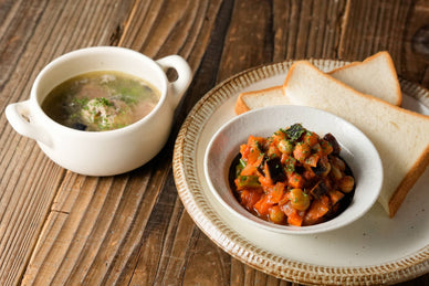 【防災レシピ】チリビーンズとイワシ缶と野菜のスープ