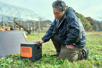 自然派イベント屋の舞台裏を支える、Jackeryのソーラーパネル