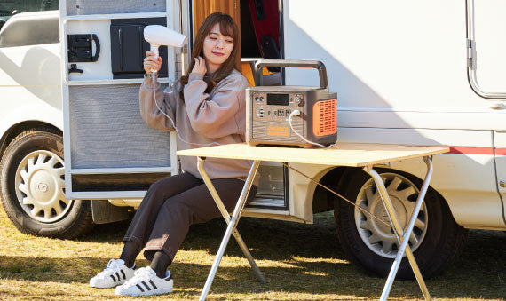 ポータブル電源の使い道ー車中泊