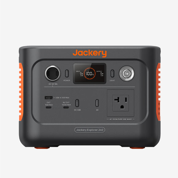 Jackery ポータブル電源 240 New 製品正面 256Wh・300W