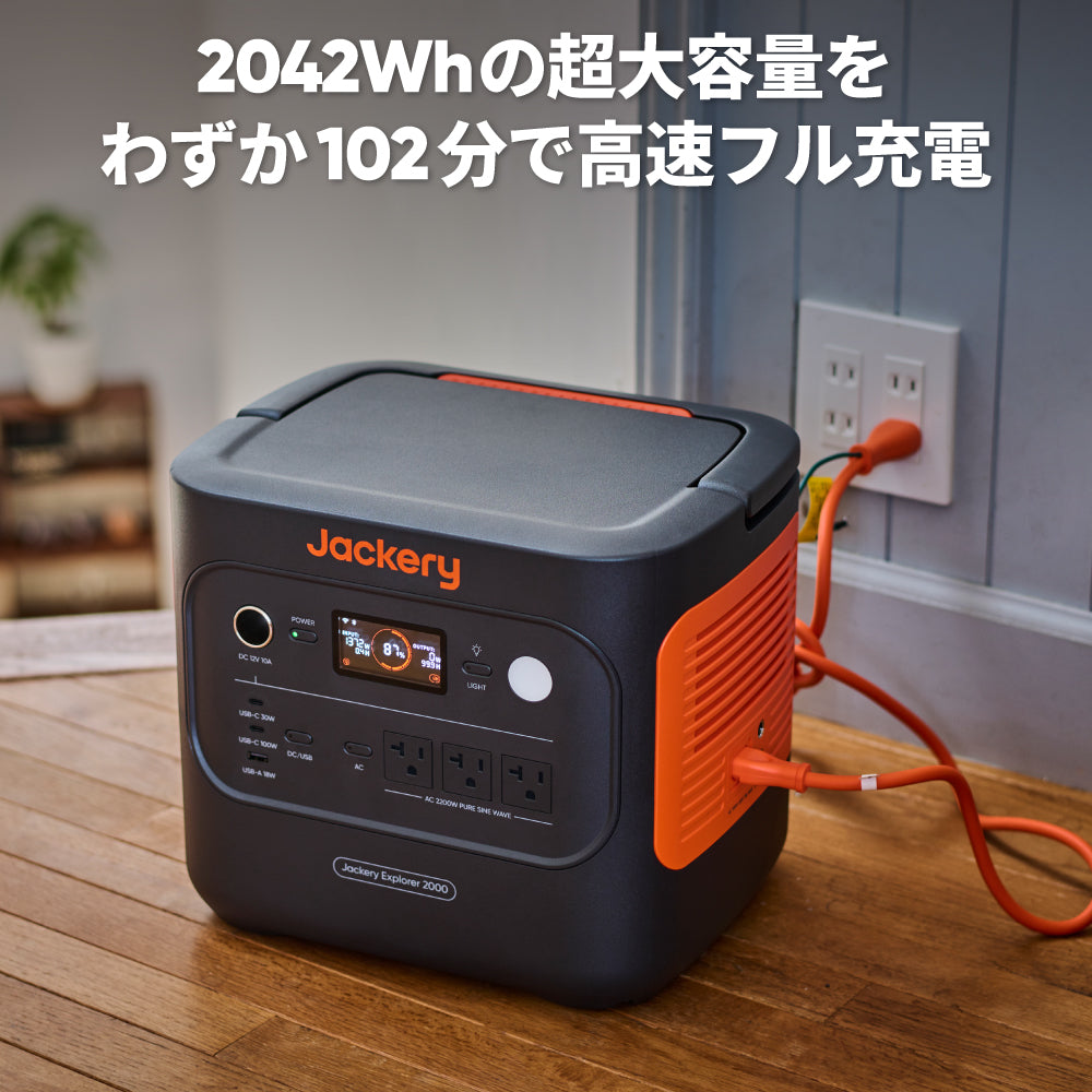 Jackery Solar Generator 2000 New 100W*2枚 ポータブル電源 ソーラーパネル