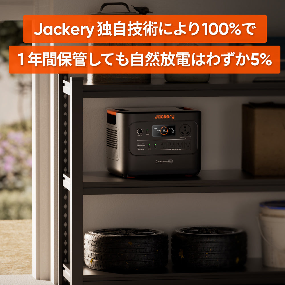Jackery ポータブル電源 3000 New | 3072Wh大容量・3000W高出力