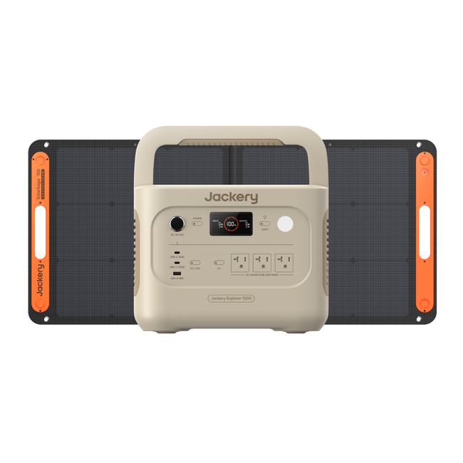 Jackery Solar Generator 1000 New(サンドゴールド) 100W*1 ポータブル電源 ソーラーパネル セット Jackery Solar Generator 1000 New(サンドゴールド) 100W*1 ポータブル電源 ソーラーパネル セット
