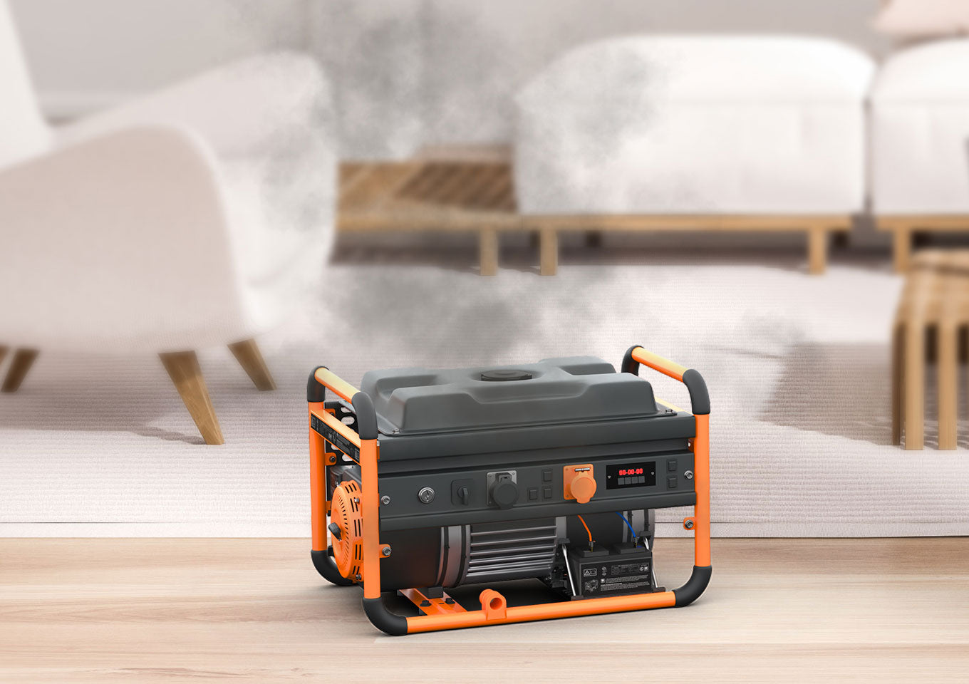 ガソリン発電機の室内での使用