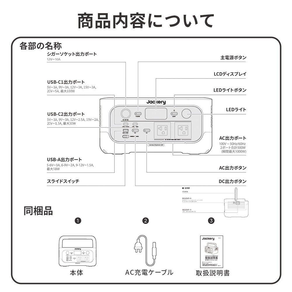 販路限定】Jackery ポータブル電源 600 New | 640Wh・500W | 最速1.7h