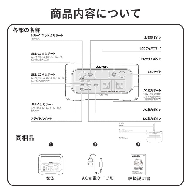 Jackery ポータブル電源 600 New