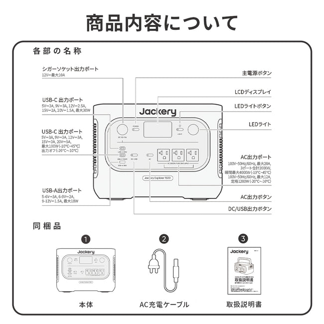 【11月10日発売予定】Jackery ポータブル電源 1500 New