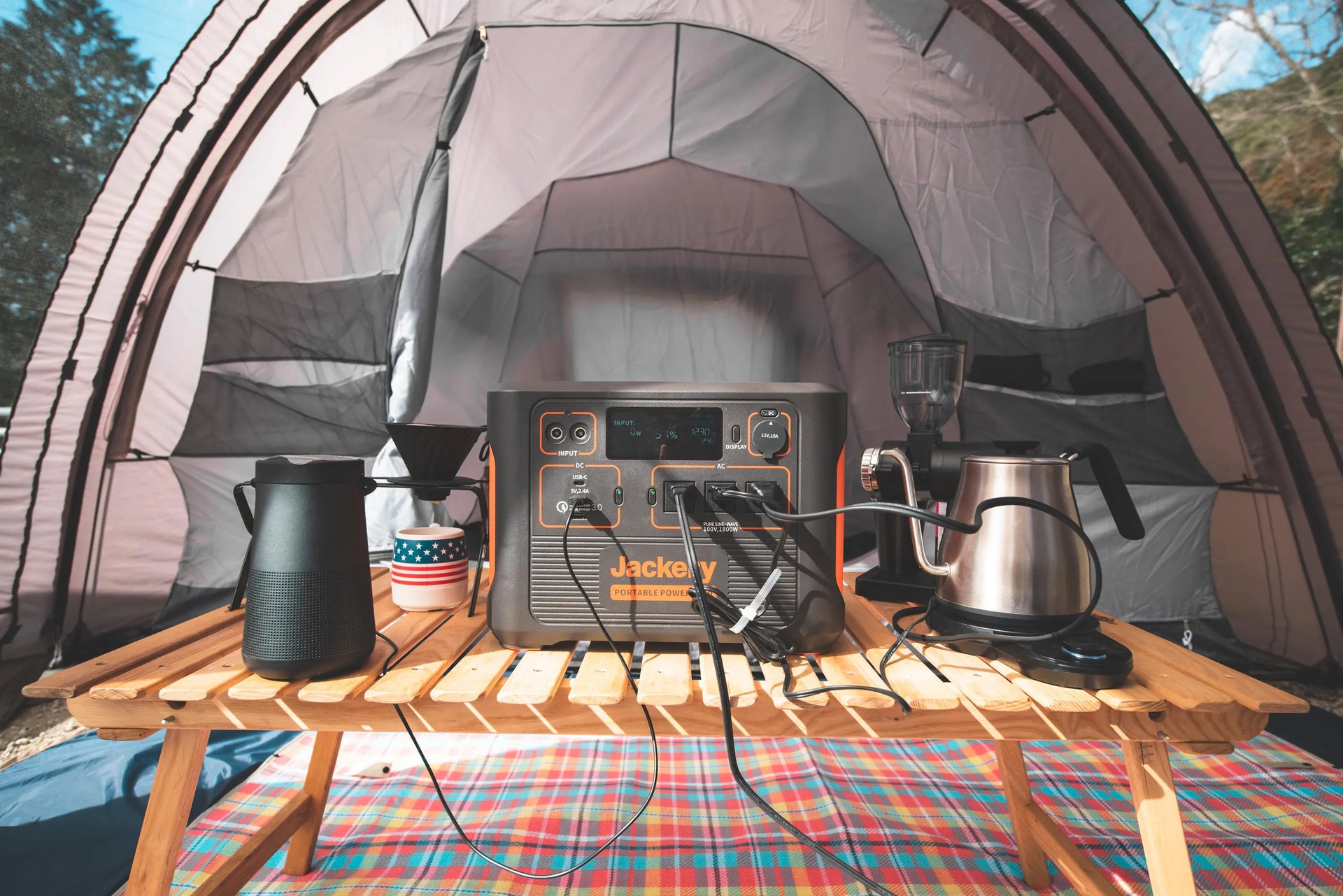 快適なキャンプを過ごせるJackeryポータブル電源