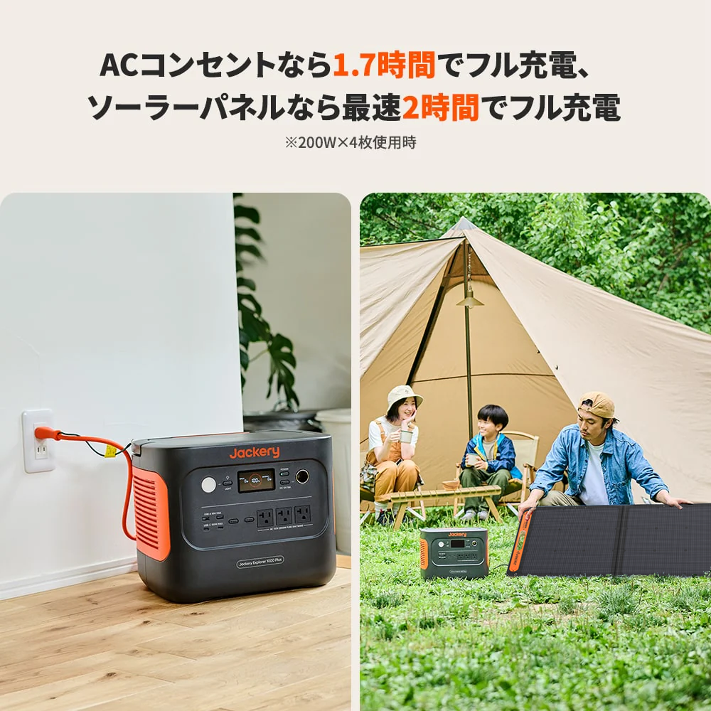 Jackery Solar Generator 1000 Plus ポータブル電源  セット