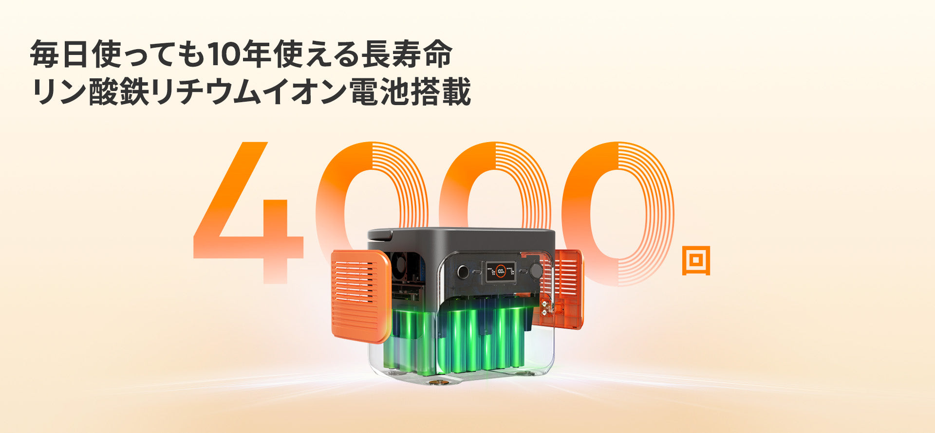 長寿命バッテリー搭載