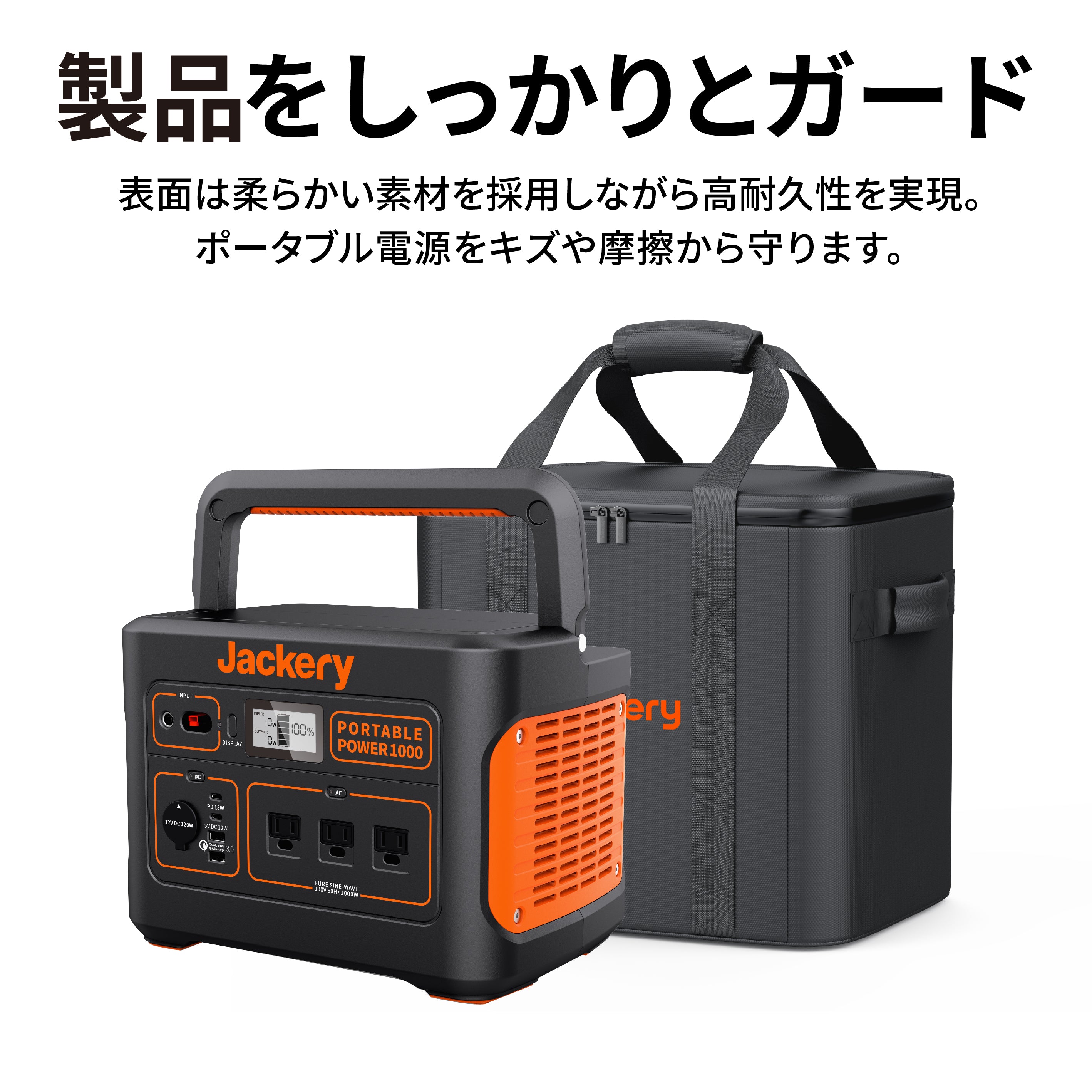 Jackery ポータブル電源 収納バッグ | Mini・S・M・L全サイズ対応