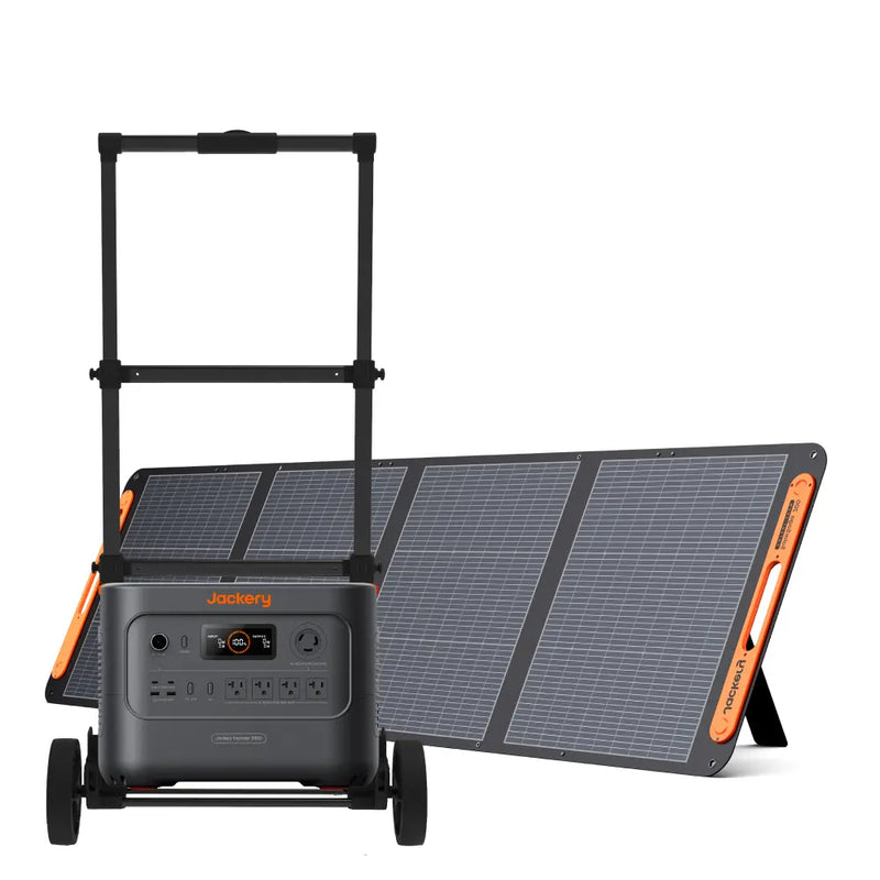 Jackery Solar Generator 3000 New セット（200Wソーラーパネル＋折り畳みキャリーカート）