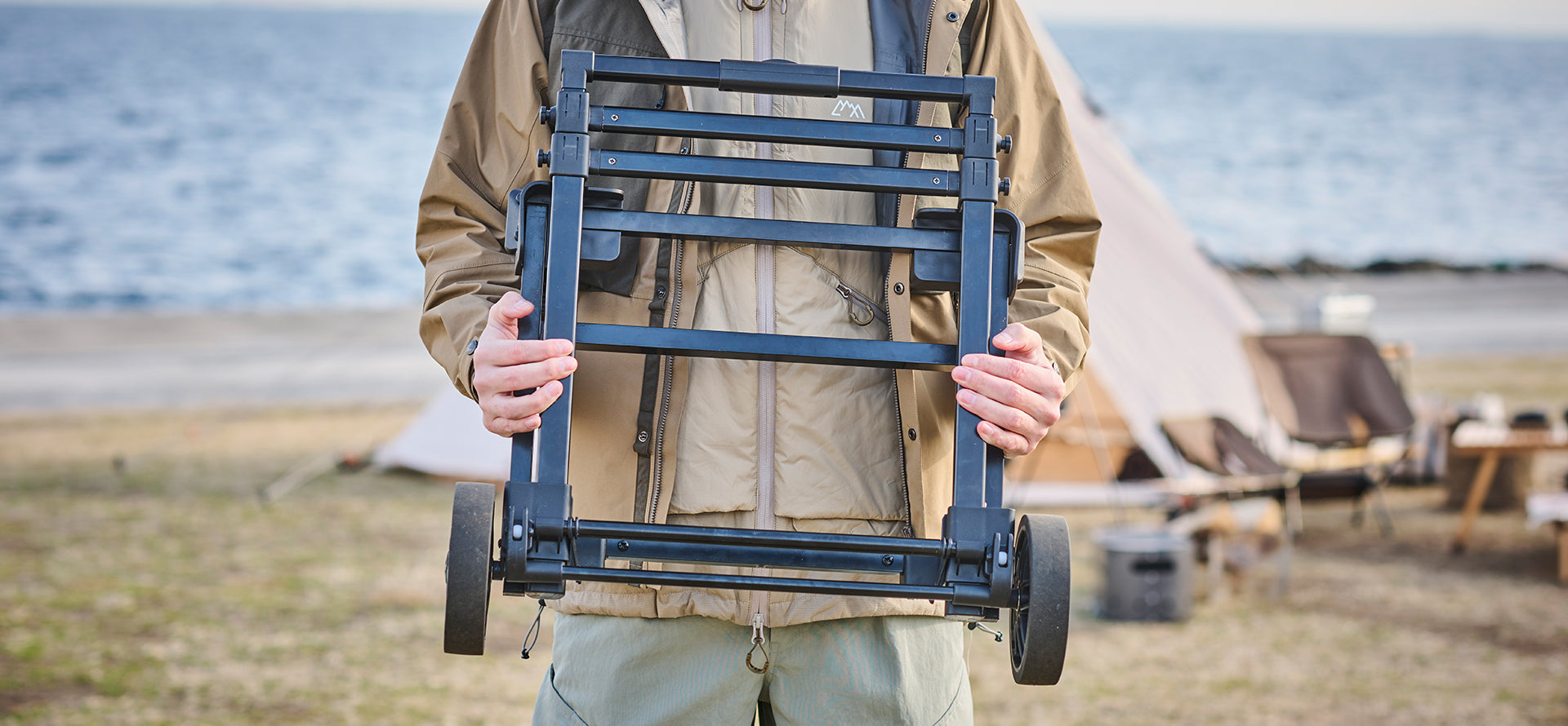 Jackery ポータブル電源用 折り畳みキャリーカート | 耐荷重80kg