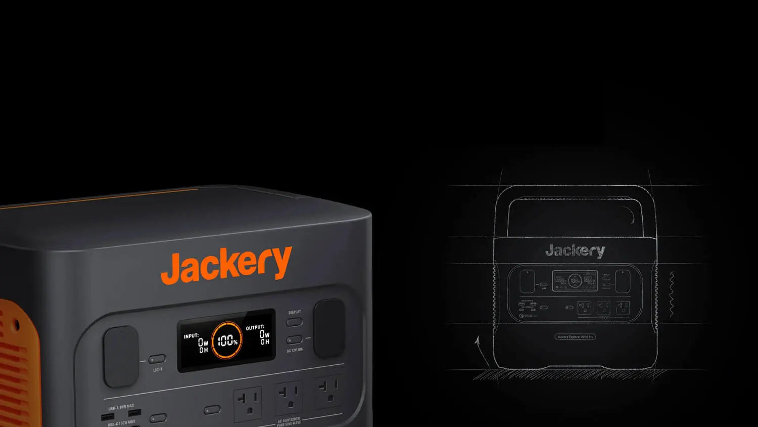 シンプルなデザインJackeryポータブル電源 2000 Pro
