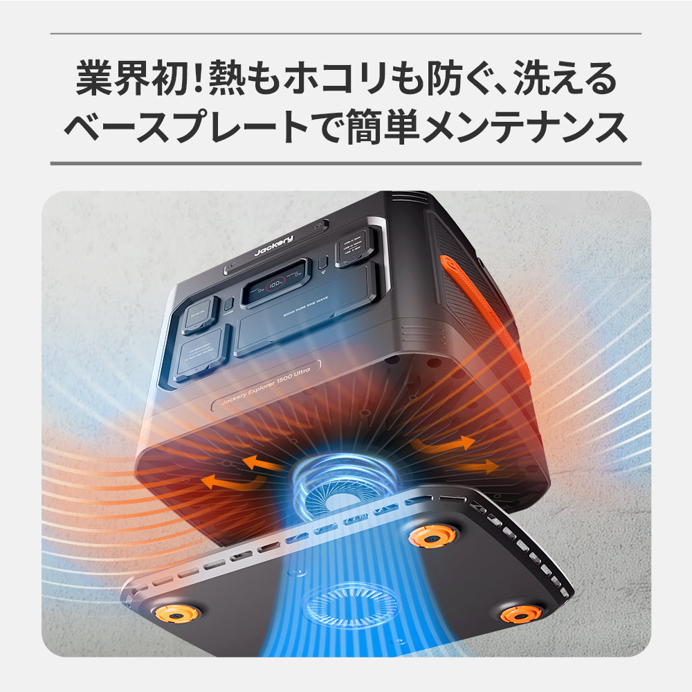 Jackery ポータブル電源 1500 Ultra｜IP65レベルの防水・防塵対応
