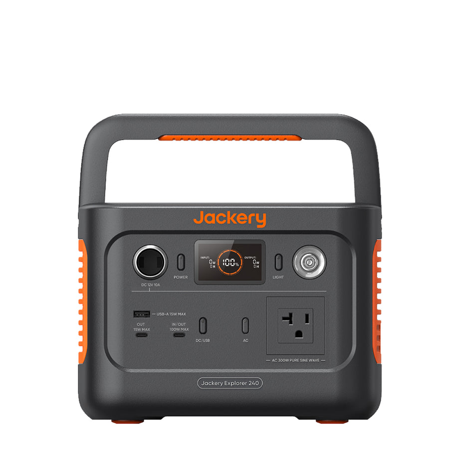Jackery ポータブル電源 240 New 製品正面 256Wh・300W