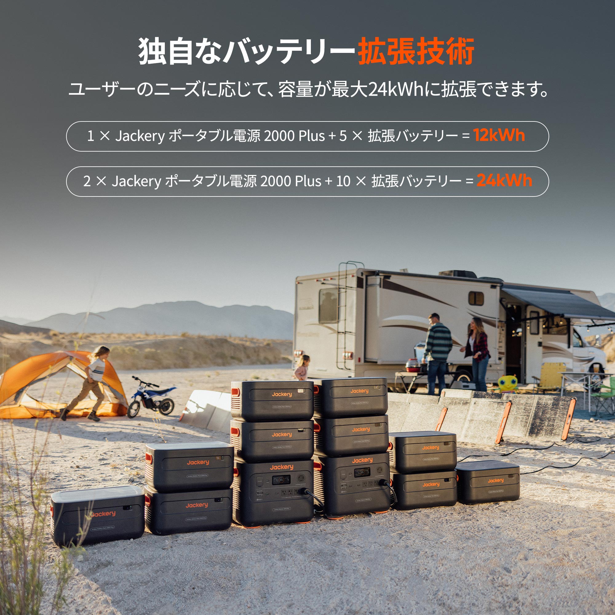 Jackery Solar Generator 2000 Plus ポータブル電源 セット