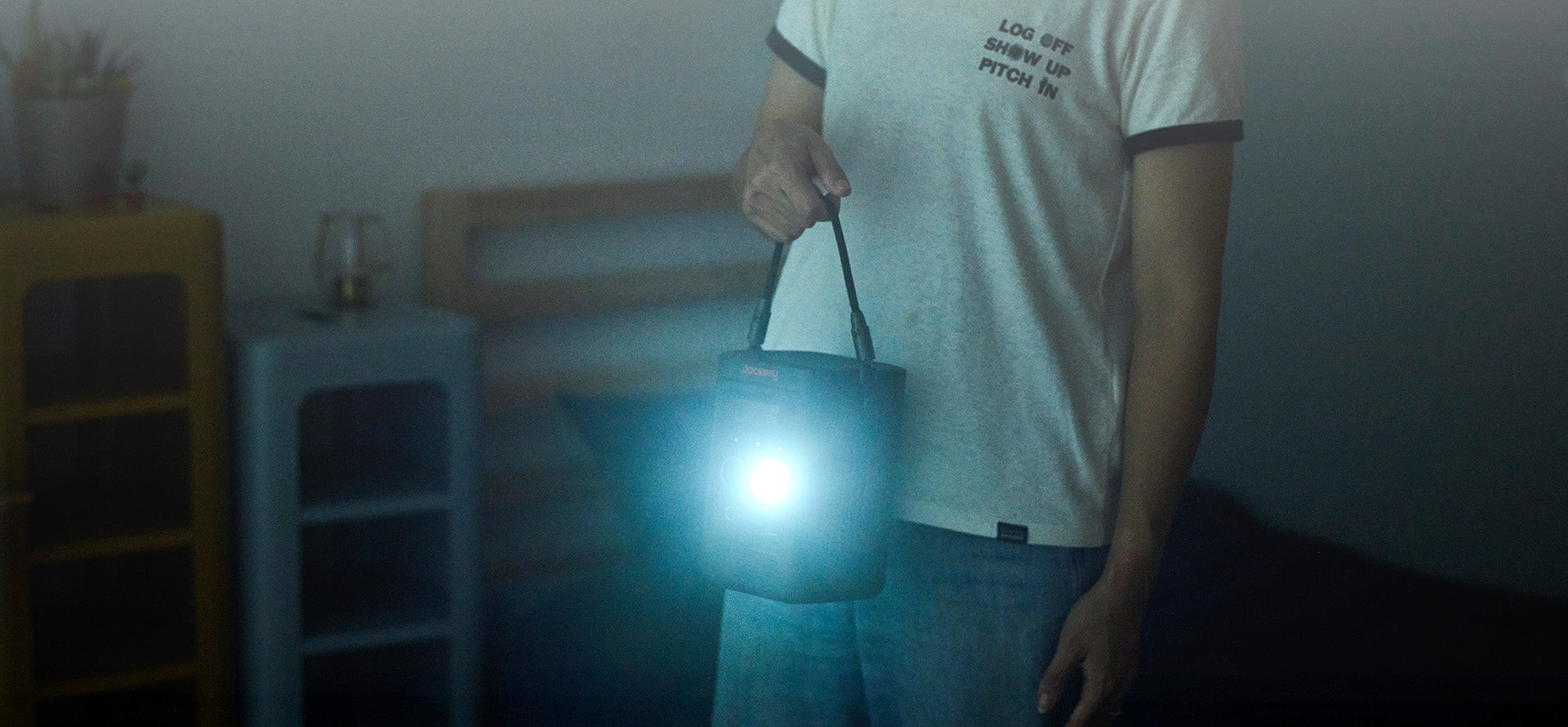 停電時にも安心なLEDライト付き