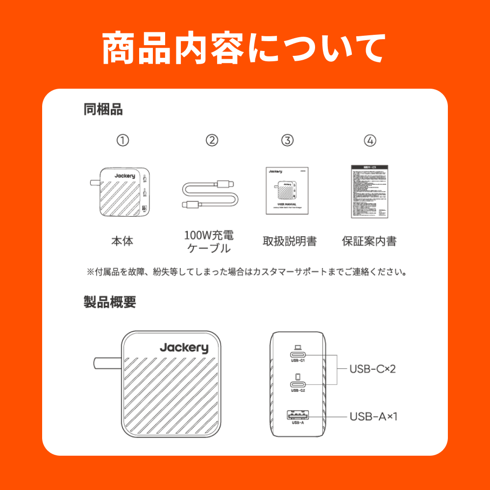 Jackery 102W GaN 3ポート充電アダプター