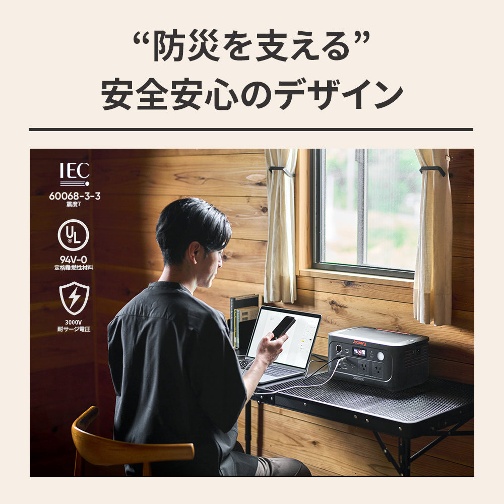 Jackery ポータブル電源 500 New | 512Wh・500W出力・LFP長寿命 | 防災