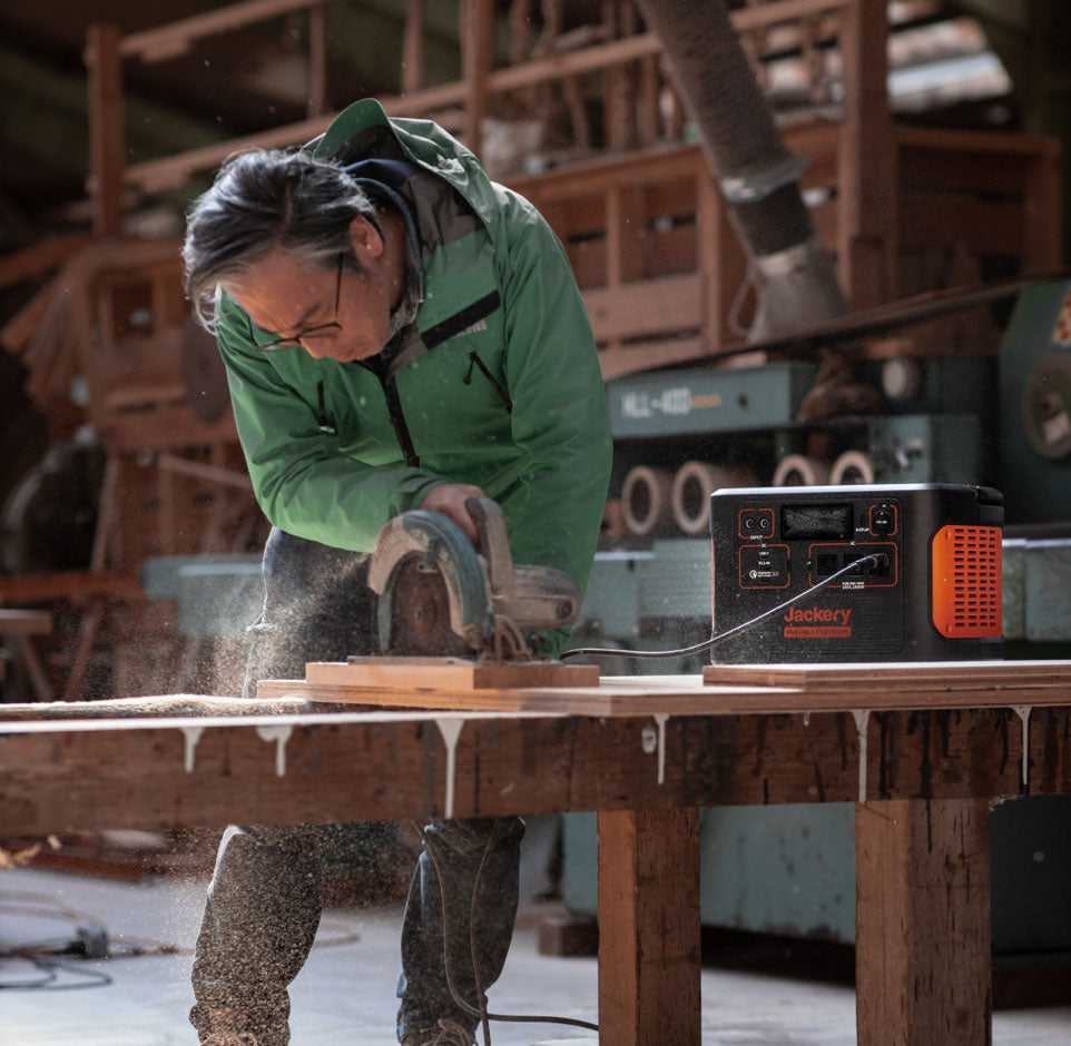 土木や建築作業に役立つJackeryポータブル電源