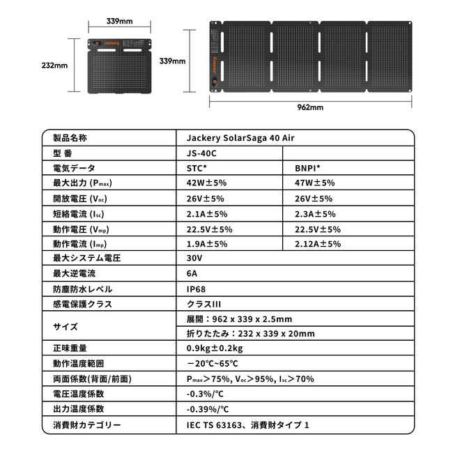 Jackery Solar Generator 100 Plus 40 Air ポータブル電源 ソーラーパネル