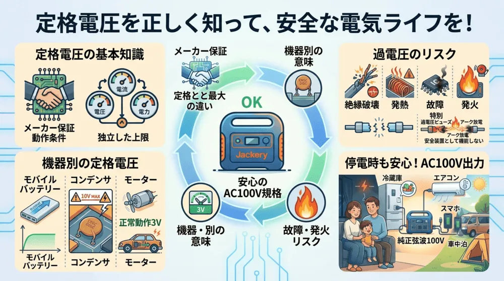 定格電圧とは？簡単に解説！機器別の違いや超えると起きることも紹介