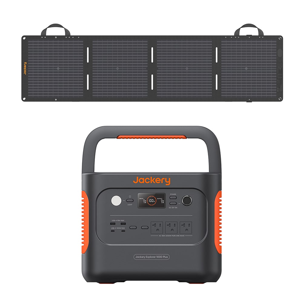 Jackery Solar Generator 1000 Plus 100 Mini ポータブル電源 ソーラーパネル セットの製品写真
