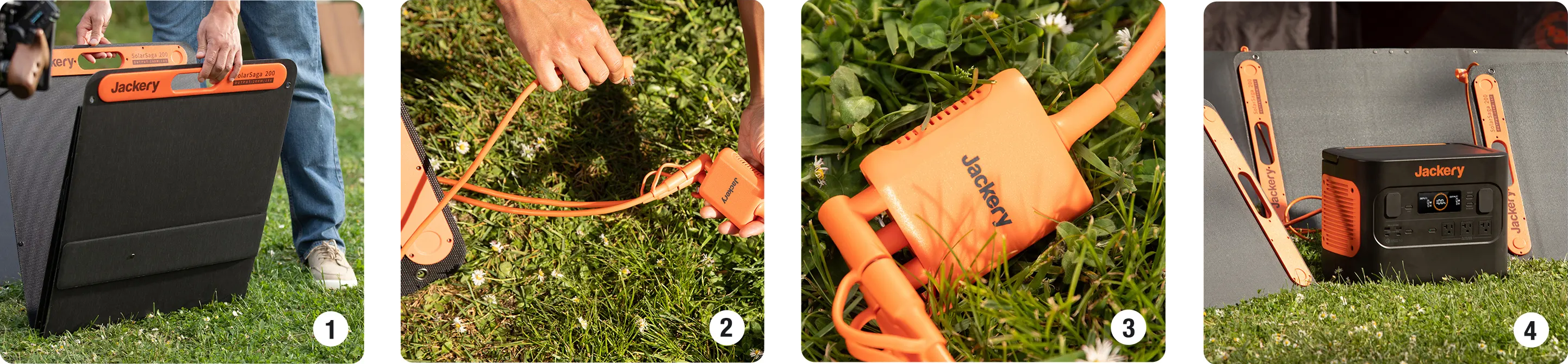 簡単に取り付け、接続できるJackery Solar Generator