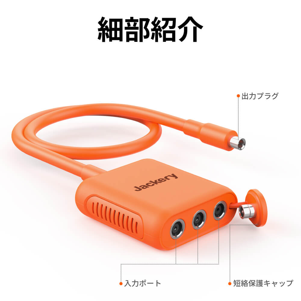 Jackery SolarSaga アダプターの細部紹介