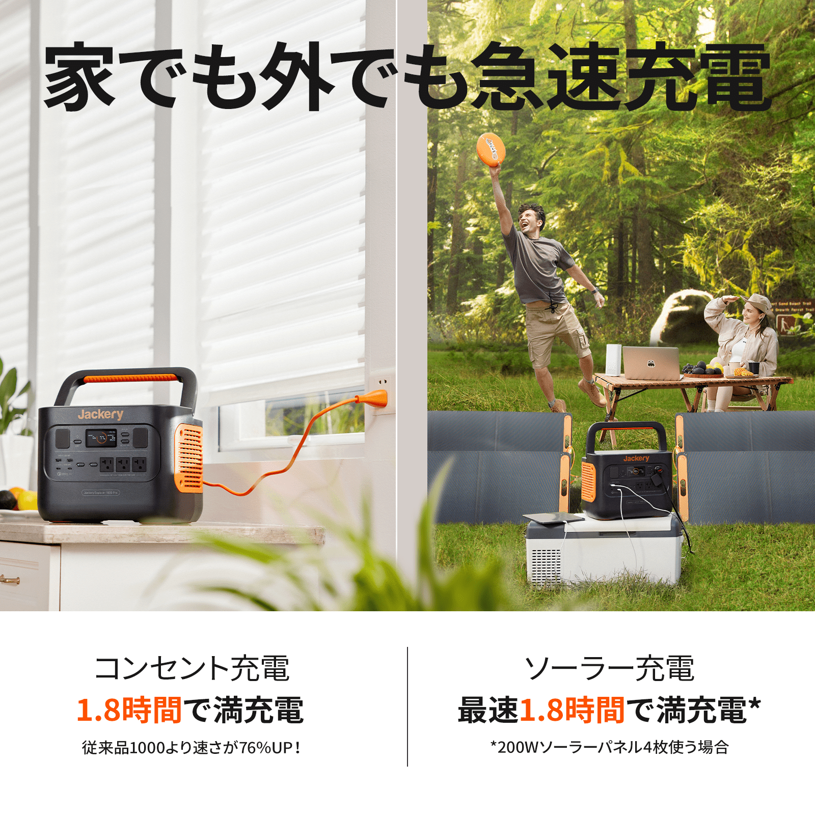 Jackery ポータブル電源 1000 Pro|コンパクト・高速充電・大容量 Jackery ポータブル電源 1000 Pro|コンパクト・高速充電・大容量