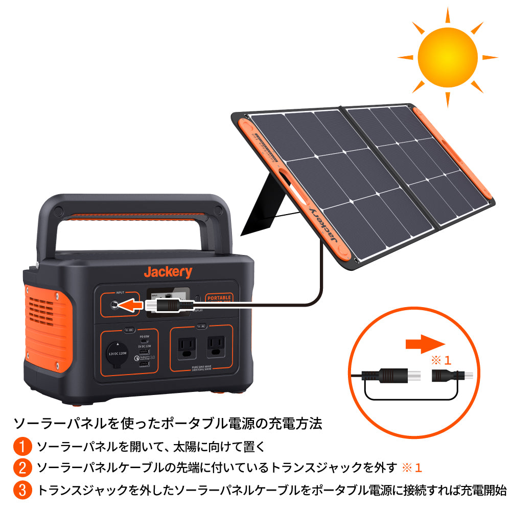 Jackery ポータブル電源 708 + SolarSaga 100 – Jackery Japan